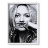 Cuadros Para La Casa 30x40 Box Blanco Kate Moss Mustache