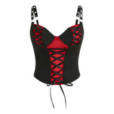 Too Estilo Corset Goth Colorblock Shein Importado 