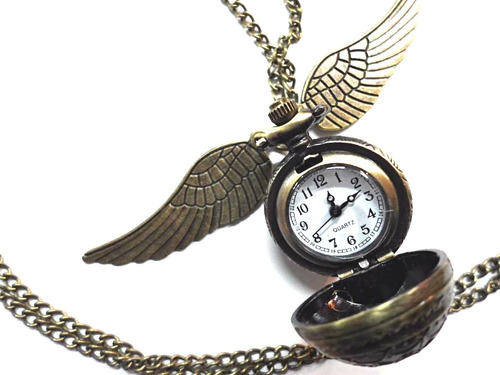 Colgante Reloj Snitch Hogwarts Harry Potter Collar Hp Metal