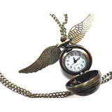 Colgante Reloj Snitch Hogwarts Harry Potter Collar Hp Metal