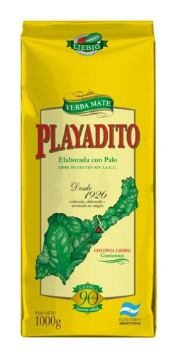 Oferta! Yerba Playadito Original C/ Palo 1kg Liebig Sin Tacc