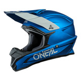 Casco Oneal 1 Series Solid Azul Motocross Enduro