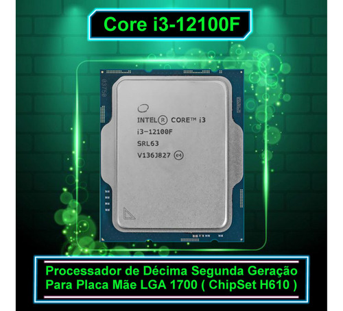 Processador Core I3 12100f 4.30ghz Lga 1700 Sem Coler