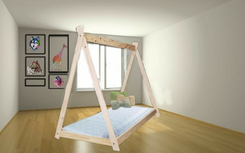 Cama Casita Tipi (india) Montessori 1 Plaza Infantil