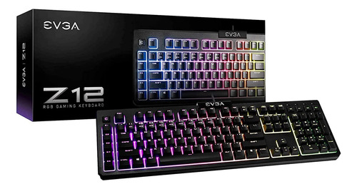 Teclado Multimedia Gaming Rgb Evga Z12 Membrana Usb 2.0 Ip32