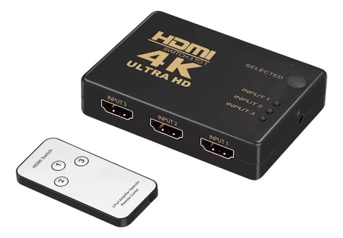 Switch Selector Hdmi 3x1 Pc Tvr Dvd Ps3 Definición 4k Full 