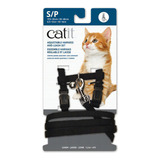 Cat It Arnés Con Trailla Ajustables Color Negro Para Gatos Tamaño Del Collar Dimensiones Del Arnés Catit De Tamaño Pequeño: 17,5 - 30 Cm | 25 - 40 Cm. (pecho | Barriga)