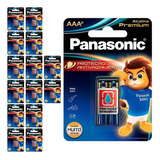 30 Pilhas Alcalinas Premium Aaa 3a Panasonic 15 Cart