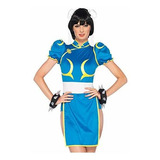 Disfraz De Leg Avenue Para Mujer Street Fighter Chunli, Azul