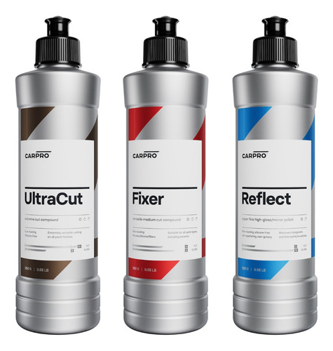 Kit De Pulimentos Carpro 250ml Ultra Cut, Fixer Y Reflect