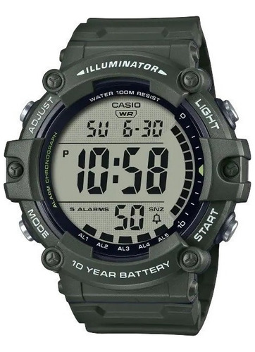 Relógio Casio Illuminator Ae-1500whx-3avdf Militar C/ Nfe