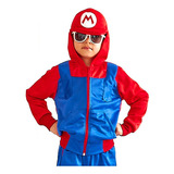 Conjunto De Pants Y Chamarra Disfraz Mario Bros Para Niño