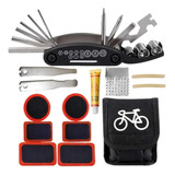 Kit Herramientas Bicicleta Parche Pinchazo 12 En 1 Reparar