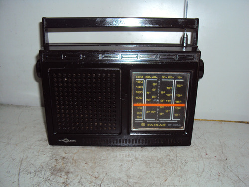 Rádio Antigo Portátil Motorradio 6  Faixa  Am Horginal 