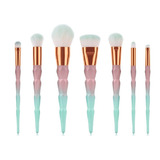 Set De 7 Brochas Diamante Multicolor Para Maquillaje