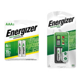 Cargador De Pilas Mini Energizer + 2 Pilas Aaa