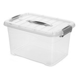 Caja Organizadora Plástica Transparente Con Tapa 10 Litros G