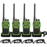 Rb17a Walkie Talkies Con Auricular Y Micrófono, Radios Gmrs 