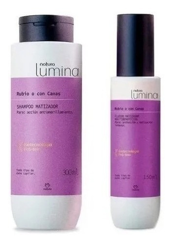 Fluido Matizador + Shampu Matizador Lumina Natura