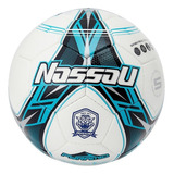 Pelota De Futbol Numero 5 Nassau Pyramid Color Blanco/azul