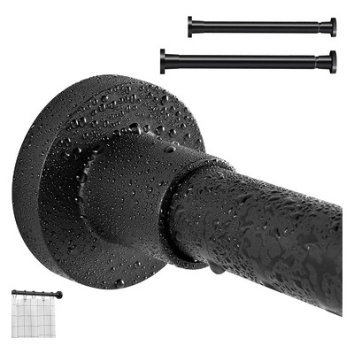 Barra de cortina extensible MCZZOPTNE negra metal 1.1-2m baño | MercadoLibre