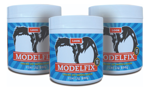 Creme Modelador Modelfix -look 500g Com 3un