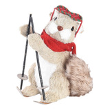 Esquilo Decorativo Esquiador Cachecol E Óculos Cromus Natal