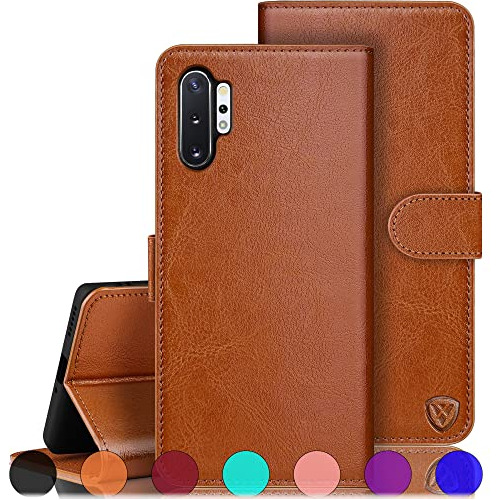 Funda Cartera Para Samsung Galaxy Note 10 +/plus Cafe Tenue