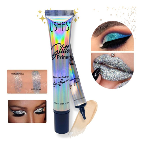 Glitter Primer Pre Base En Gel Ojos Brillante Maquillaje