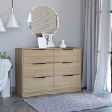 Comoda Kaia 4 Cajones/2 Puertas  Rovere / Blanco