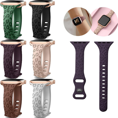 6 Pulseiras Slim Para Apple Watch Iwatch Ultra Se 9 8 7 6 5