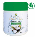 6 Banho De Creme Óleo De Coco Hábito Cosméticos Atacado 500g