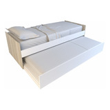 Cama Nido Minimalista P/ Colchon 1 Plaza Resistente Colores! Color Nevado Con Everest