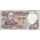 Colombia 5000 Pesos Oro 31 Eneo 1992
