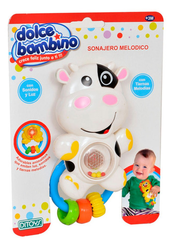 Sonajero Dolce Bambino Animalitos Luz Y Sonido Cod 1707 