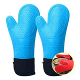 Hornear Barbacoa Largo 2 Pzas Guantes De Silicón For Cocina