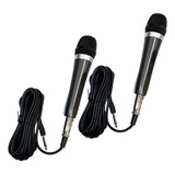 Kit 2 Microfones P10 Compatível Caixa De Som Jbl Com P10