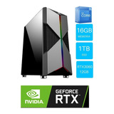 Pc Desktop Cpu  I5 12400f 12ª Ger 16gb Ssd 1tb Rtx 3060 12g