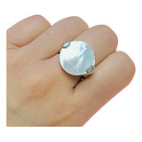 Anillo Olga Con Piedra Nacar Plata 925 Ideal Regalo Ap 331-2