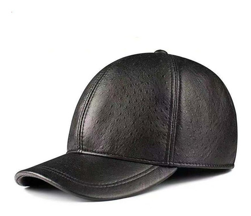 Gorra Jockey Cuero Piel De Oveja Unisex Laspezia Mod. Boss