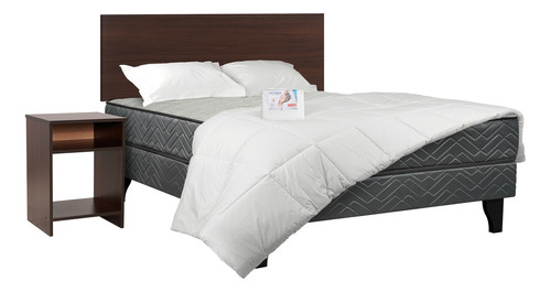 Cama 2 Plazas Apolo Black Celta + Set Castilla + Textil