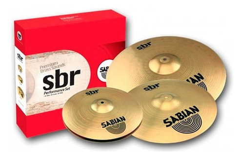 Set Platillos Sabian Sbr5004 Hihat 14 Crash 16 Crash Ride 18