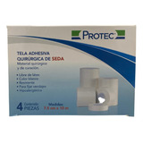 Cinta Adhesiva Tela  De Seda Protec 7.5 Cm X 10m C/4 Rollos