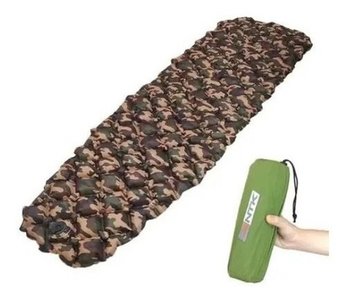 Colchonete Inflável Sleepad Ntk Solteiro Compacto Camuflado 