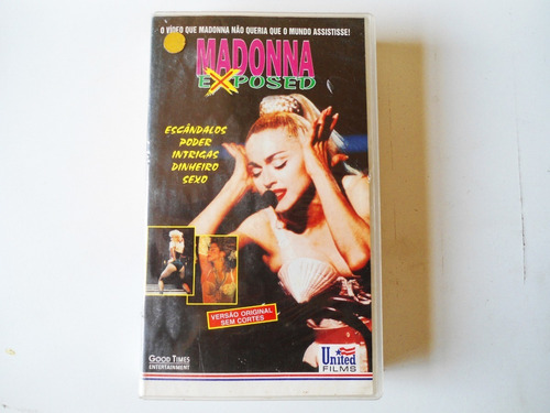 Fita Vhs Madonna Exposed Sem Cortes - Original 1996