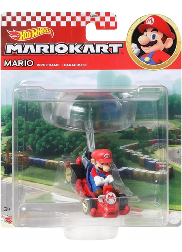 Mario Kart 8 Mario, Hot Wheels Diecast, Escala 1:32 Nintendo