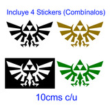 Trifuerza Zelda Vinil Dorado 4 Pack Sticker Calcas Voysegus