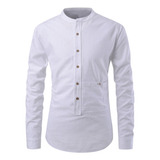 Camisa Elegante Con Cuello De Manga Larga Brillante Para Hom