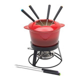 Aparelho P/ Fondue Bon Gourmet Aço Inox E Cerâmica 10 Peças