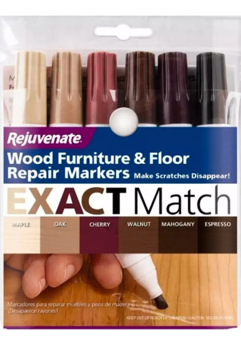 6 Marcadores Cubre Rasguños Madera - Rejuvenate Exact Match